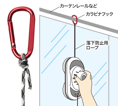 落下防止用ロープ付き