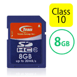 クラス10対応のSDHCカード。最大20MB/sの転送速度で、ビデオカメラ・デジカメで撮影した動画、写真の保存に最適なSDカード。8GB。
