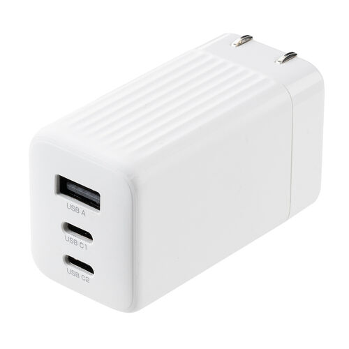 USB Power Delivery規格の65W出力に対応し、対応のノートパソコン、タブレット、スマートフォンのに充電可能USB Type-Cを2ポート搭載したマルチポート仕様の超小型USB充電器