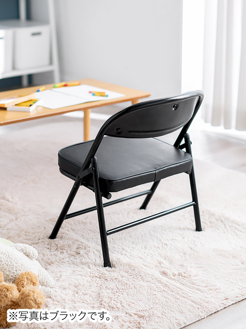 子供椅子 折りたたみ ローチェア シンプル 背もたれ コンパクト クッション 大人でも使える ホワイト Eex Ch85wh 激安通販のイーサプライ
