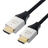 4K/Ultra HD伝送に対応した、Premium HDMI Cable。4K/60P、HDR、BT.2020、HEC、ARC対応で、18Gbps高速伝送可能。