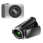 デジカメやビデオカメラからパソコンに直接写真、または動画を取り込むことが出来ます