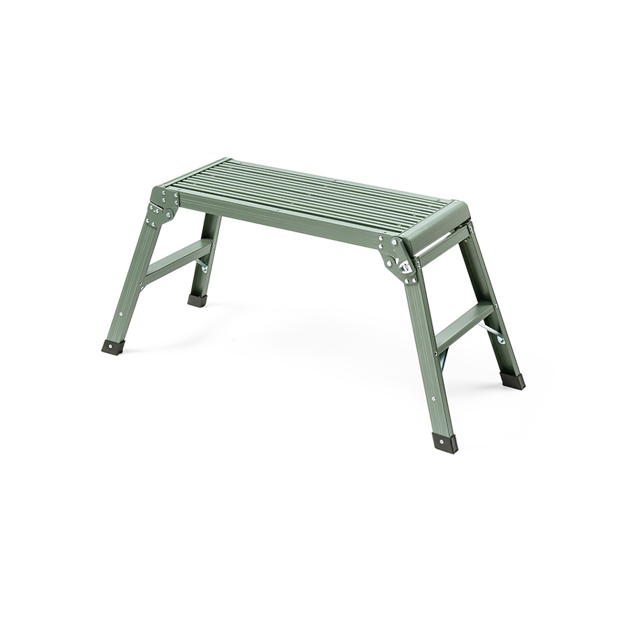 洗車に便利折りたたみ軽量50cm耐荷重150kgアルミ カーキ