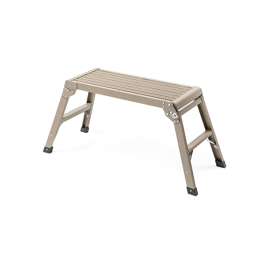 洗車に便利折りたたみ軽量50cm耐荷重150kgアルミ ベージュ