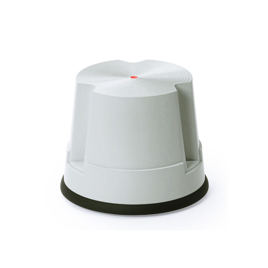 ステップスツール（踏み台・キャスター付き・ストッパー機能付き・高さ30cm・1段タイプ・スタッキング可能・耐荷重150kg・高耐久・グレー）