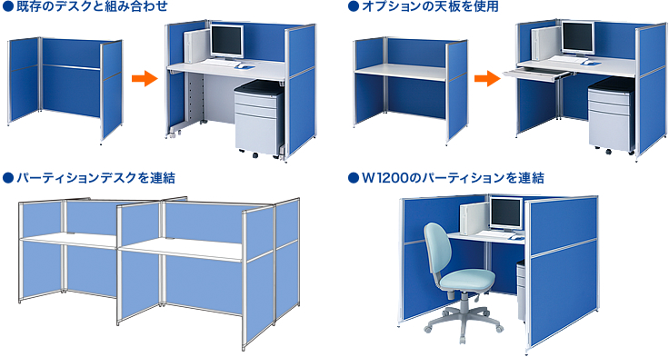 パーティションデスクの特長 パーティションデスクの特長