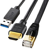 HDMI・USB・LAN・ディスプレイケーブルが代表的なケーブルです