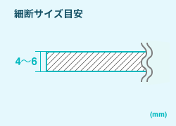 細断サイズ目安 4～6mm