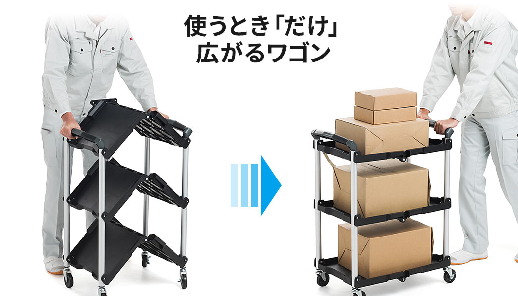 使うとき「だけ」広がるワゴン