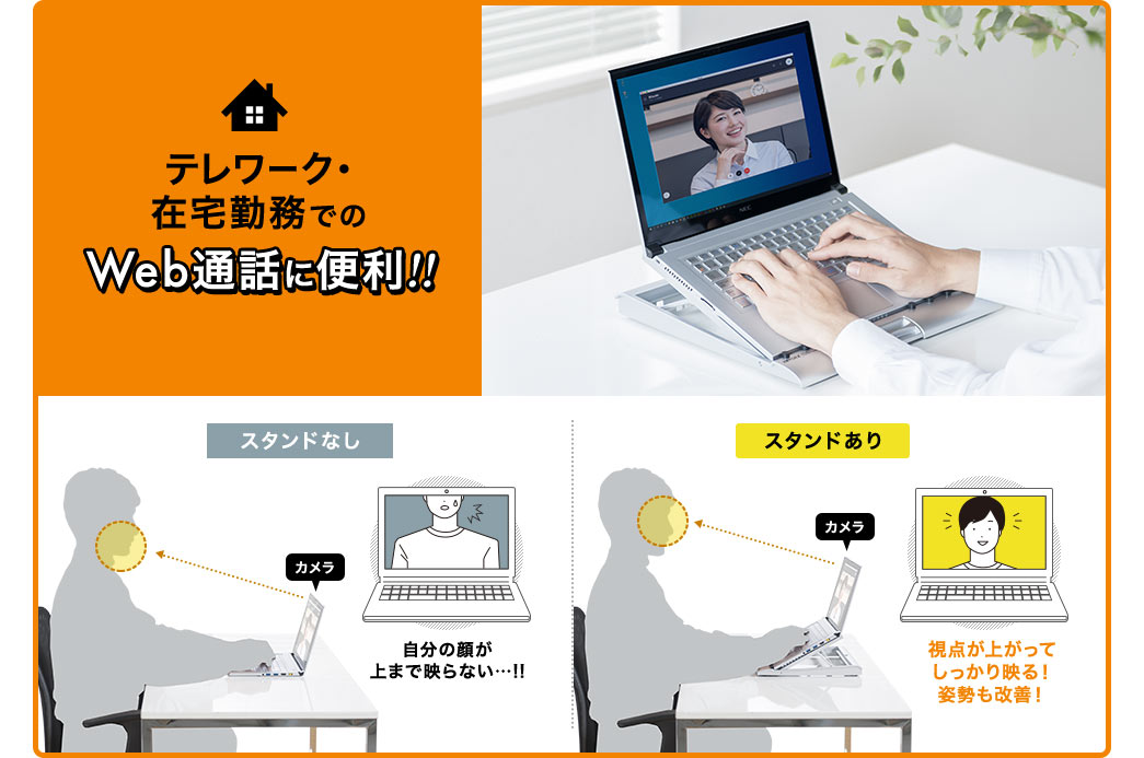 テレワーク・在宅勤務でのWeb通話に便利