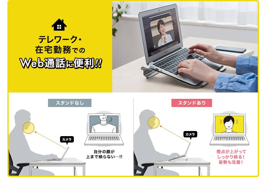 テレワーク・在宅勤務でのWeb通話に便利