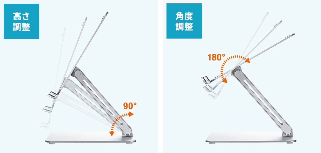 高さ調整 角度調整