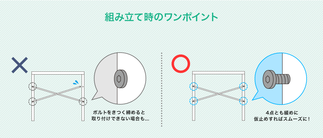 組み立て時のワンポイント