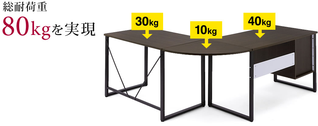 総耐荷重80kgを実現