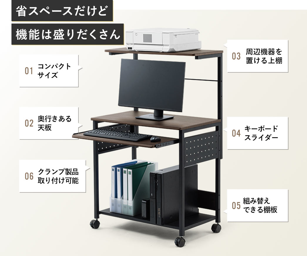 省スペースだけど機能は盛りだくさん