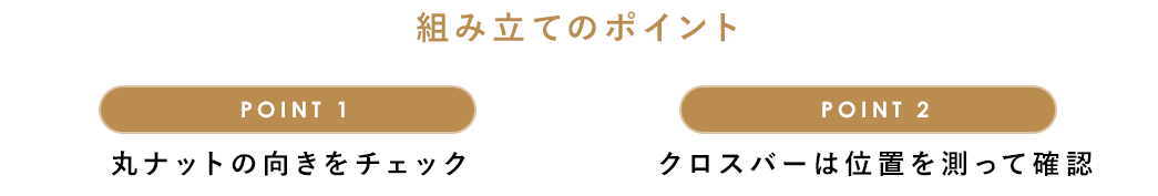 組み立てのポイント POINT1 POINT2