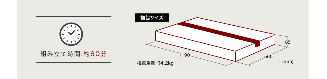 組み立て時間：約60分