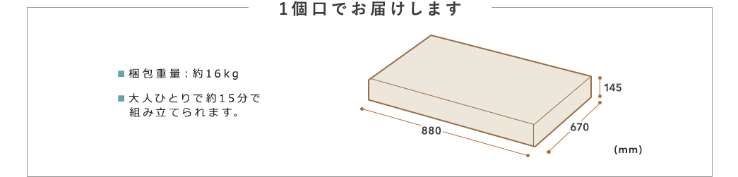 1個口でお届けします