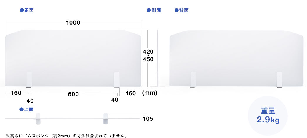 正面 側面 背面