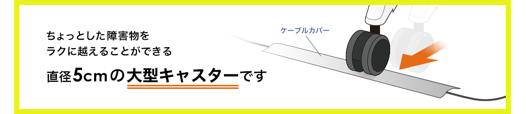 直径5cmの大型キャスターです