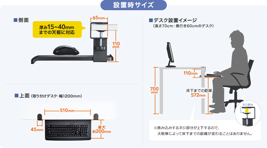 設置時サイズ