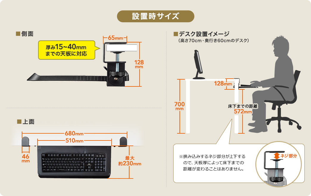 設置時サイズ