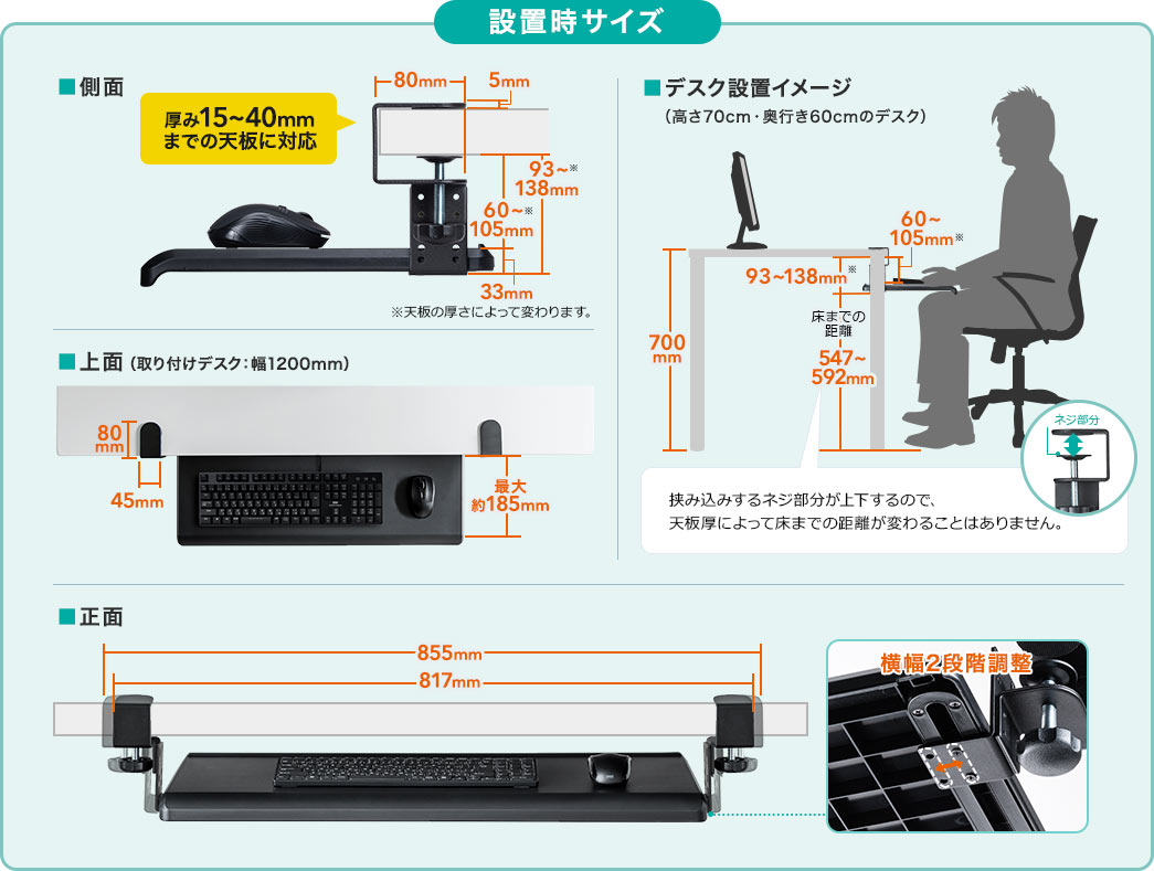 設置時サイズ