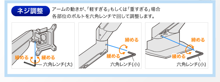 ネジ調整