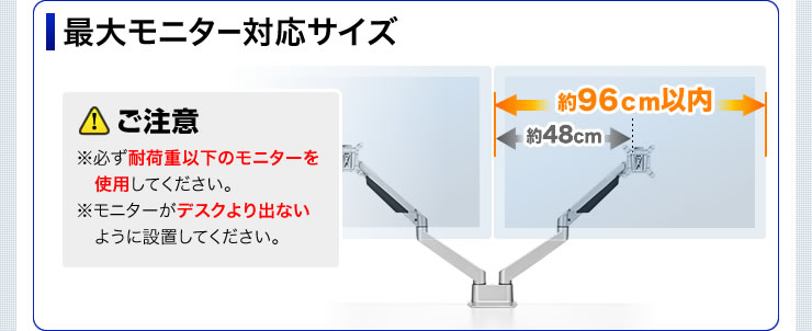 最大モニター対応サイズ