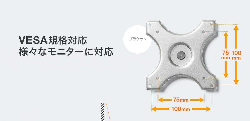 VESA規格対応 様々なモニターに対応