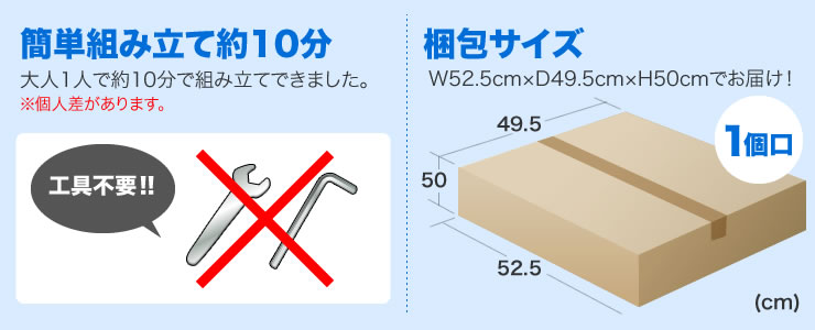 簡単組み立て約30分