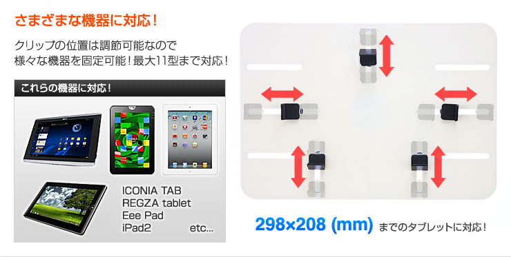 さまざまな機器に対応！