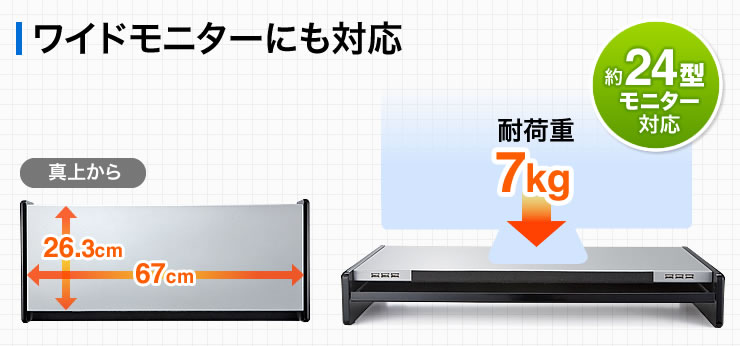 ワイドモニターにも対応