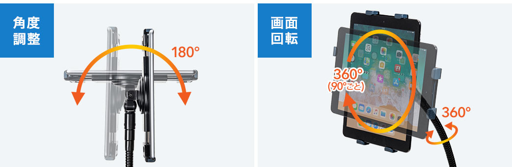 角度調整 画面回転