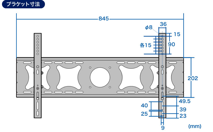 ブラケット寸法