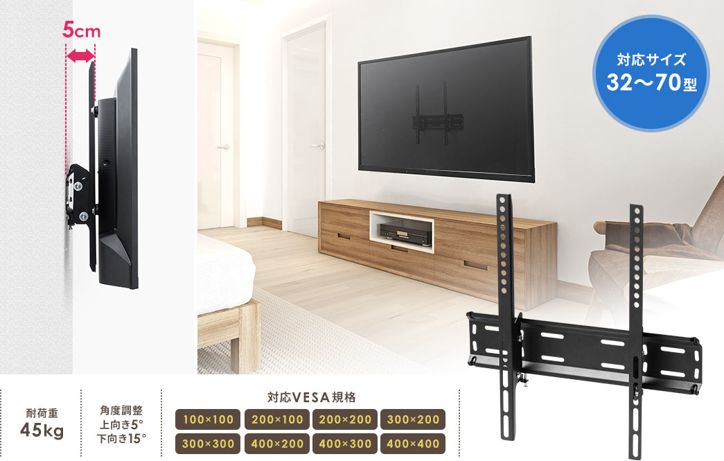 対応サイズ32~70型