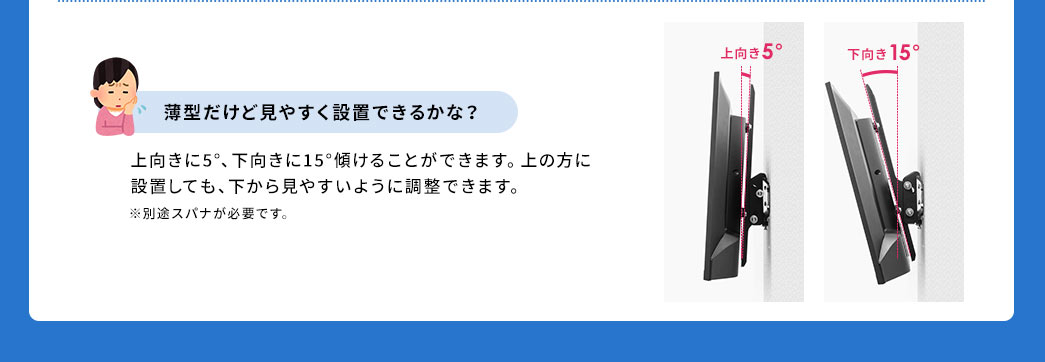 薄型だけど見やすく設置できるかな?