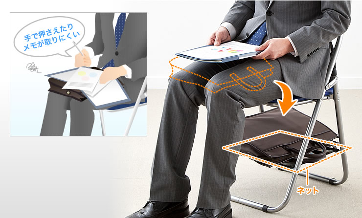 手で押さえたり　メモが取りにくい