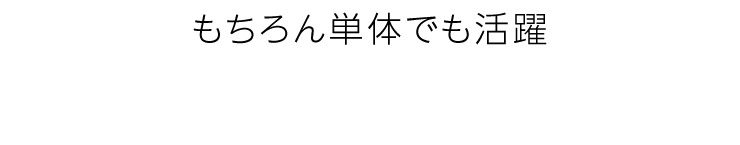 もちろん単体でも活躍