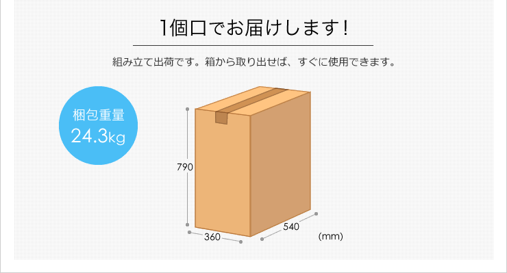 1個口でお届けします