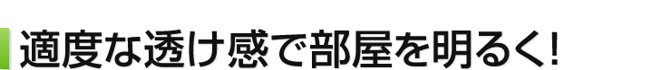 適度な透け感で部屋を明るく