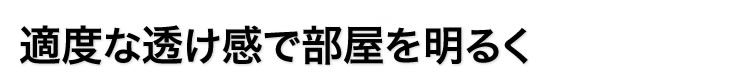 適度な透け感で部屋を明るく