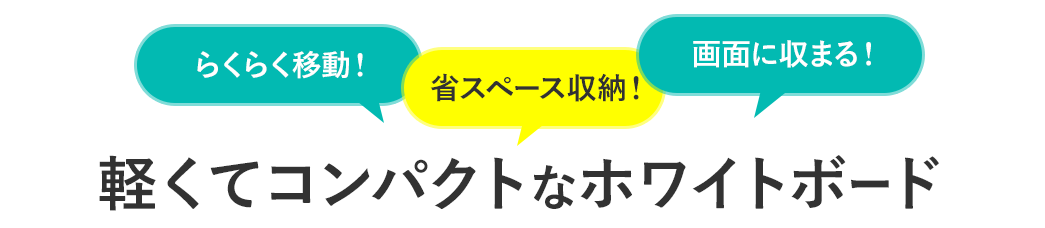 軽くてコンパクトなホワイトボード