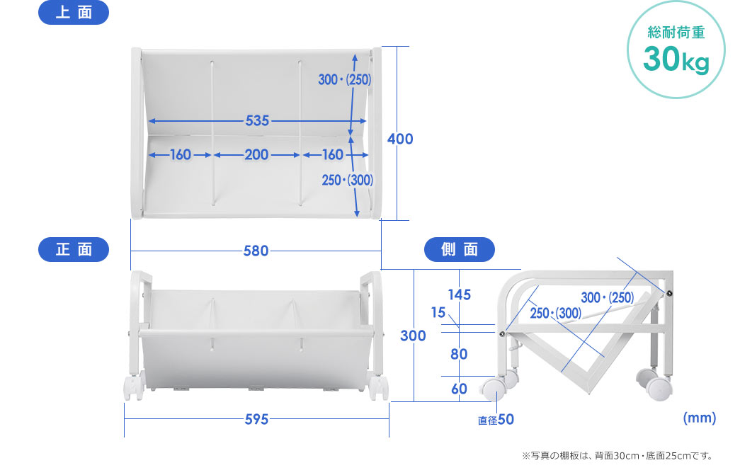 総耐荷重30kg