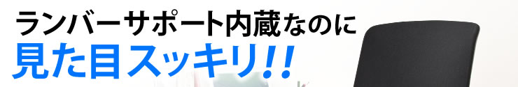 ランバーサポート内蔵なのに　見た目スッキリ