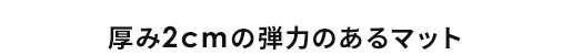 厚み2cmの弾力のあるマット