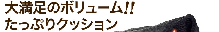 大満足のボリューム　たっぷりクッション