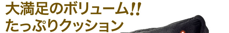 大満足のボリューム　たっぷりクッション