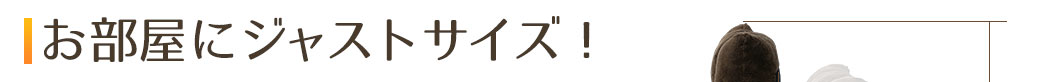 お部屋にジャストサイズ