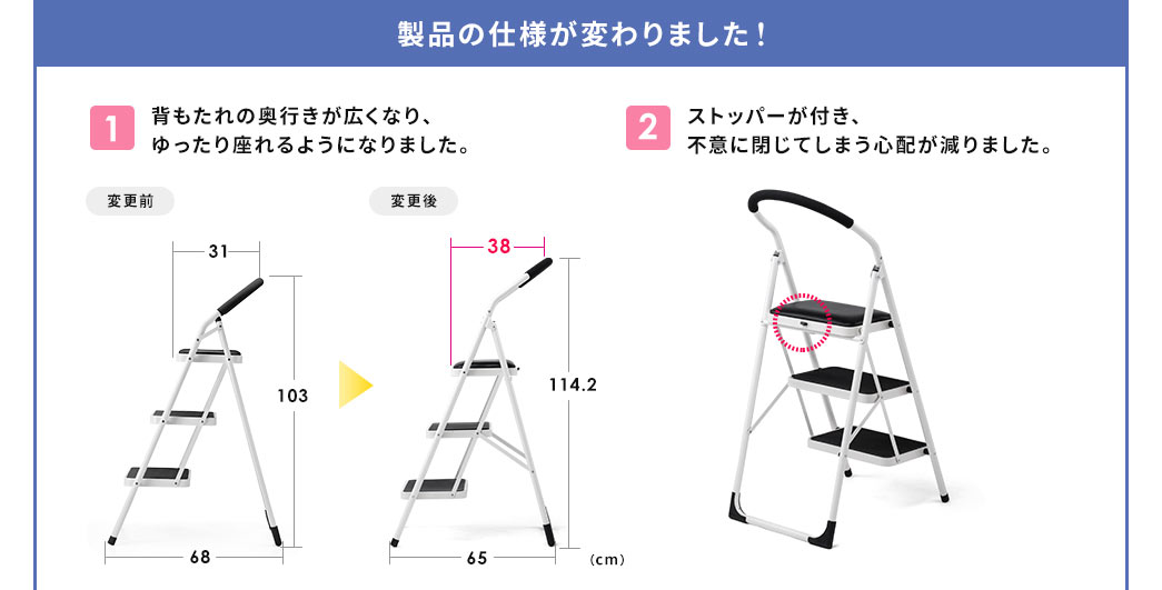 製品の仕様が変わりました